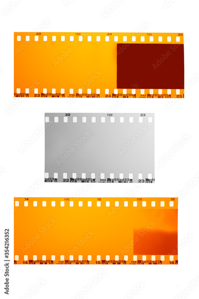 (35 mm.) film collections frame.With white space.film camera. (35 mm.) film collections frame.With white space.film camera.