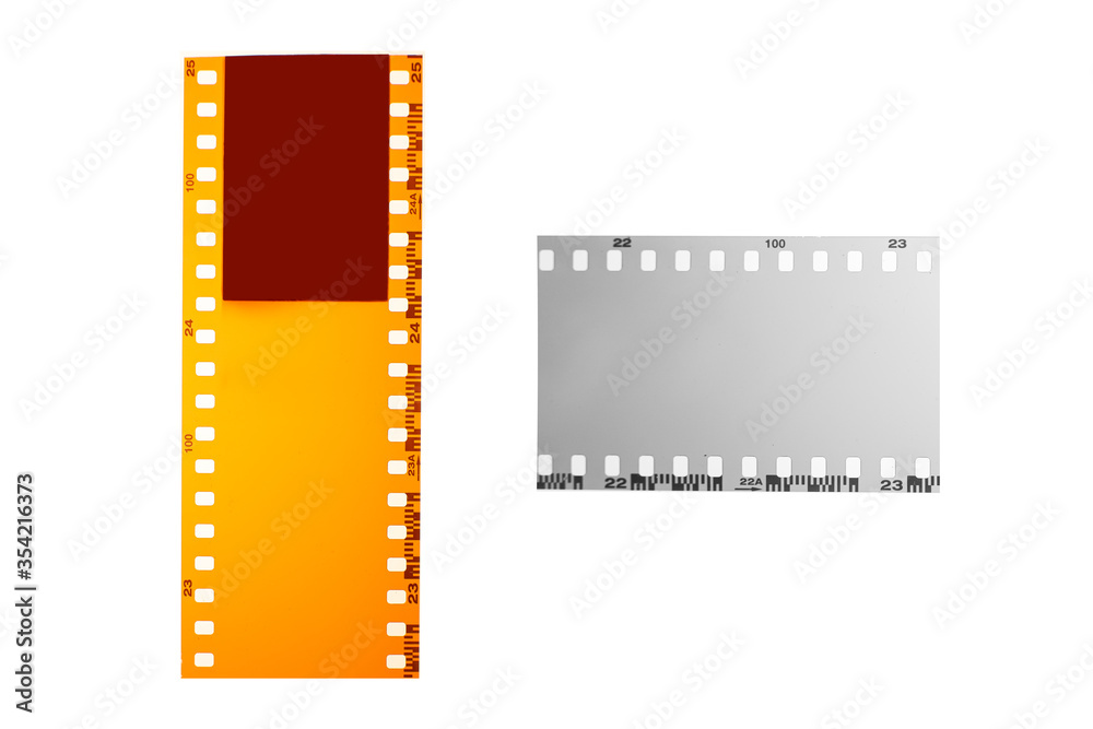 (35 mm.) film collections frame.With white space.film camera. (35 mm.) film collections frame.With white space.film camera.