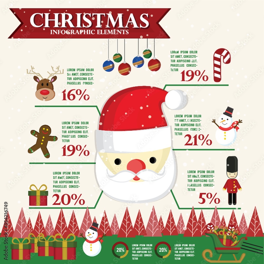 Christmas infographic element