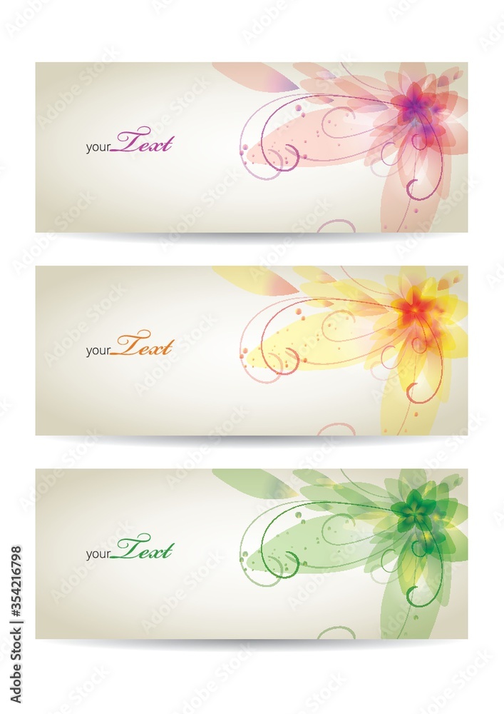 Floral banners