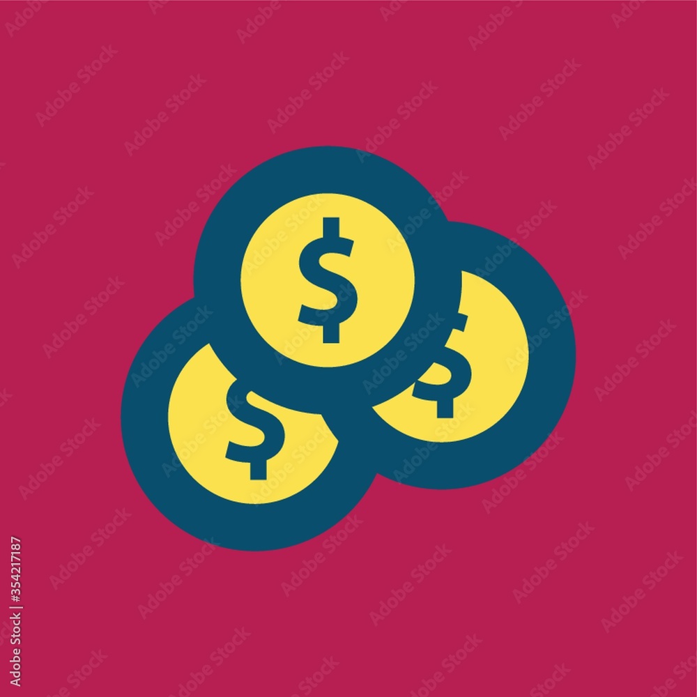 Fototapeta premium Casino dollar coins