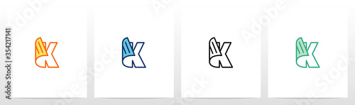 Folded Paper On Letter Logo Design K