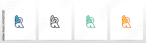 Folded Paper On Letter Logo Design R