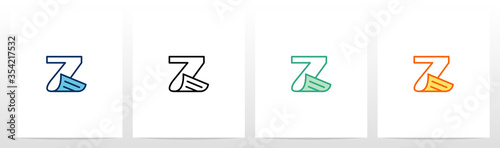 Folded Paper On Letter Logo Design Z