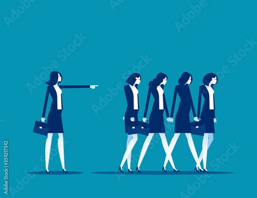 Business group of sad and depressed. Business team concept