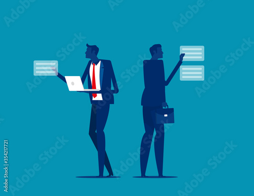 Colleague communication. Modern teamwork concept. Togetherness.