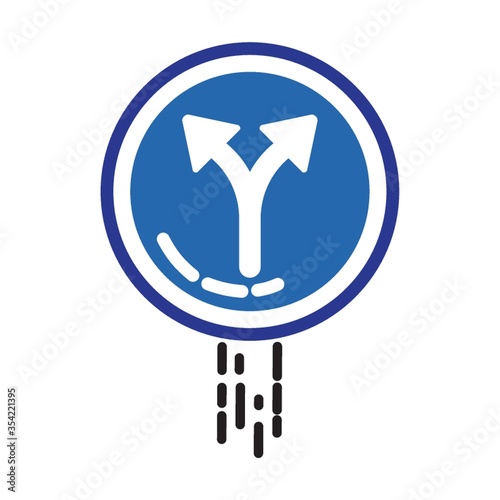Left or right arrow auxiliary sign