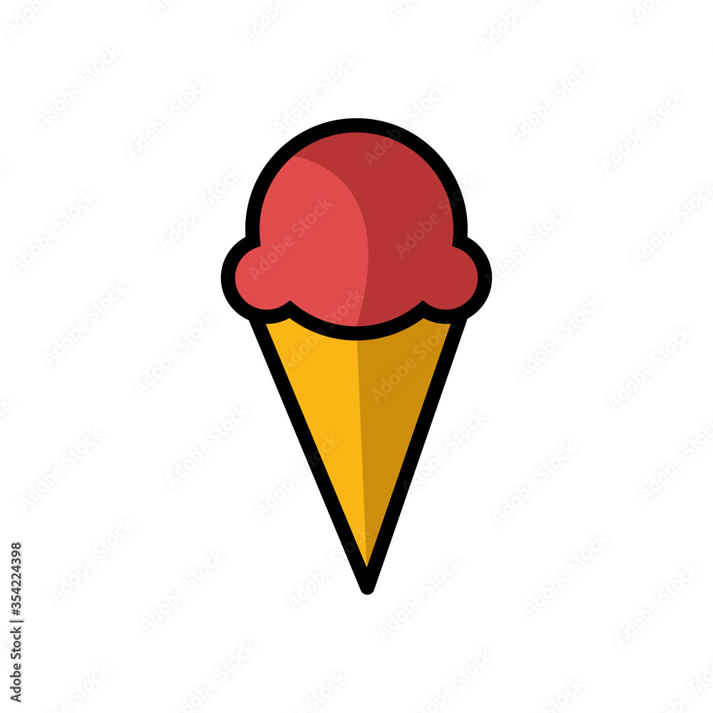 ice cream - food icon vector design template