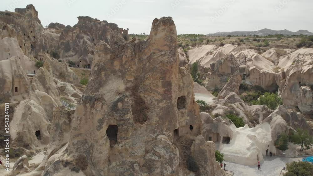 historical and tourist city in Turkey's nevşehir video Göreme National Park and the rocks of Cappadocia area of the air. historical and tourist city in Turkey's nevşehir video Göreme National Park and the rocks of Cappadocia area of the air.