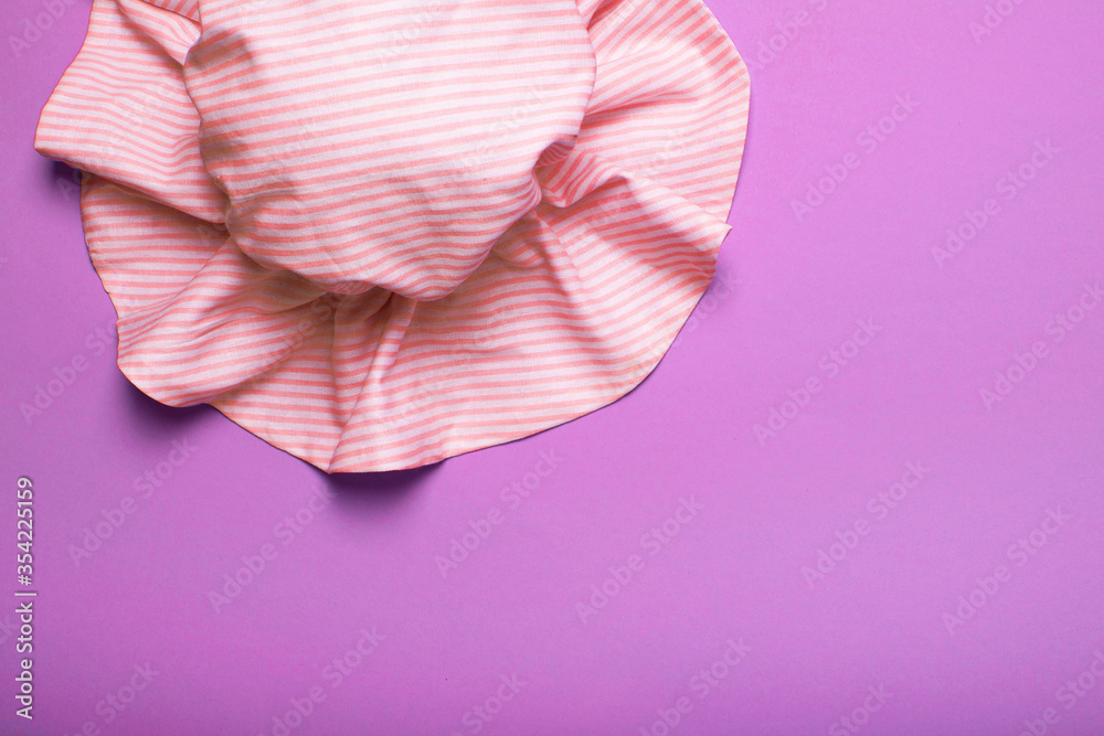 Tender pink hat for girls on a trendy pink background. Tender pink hat for girls on a trendy pink background.