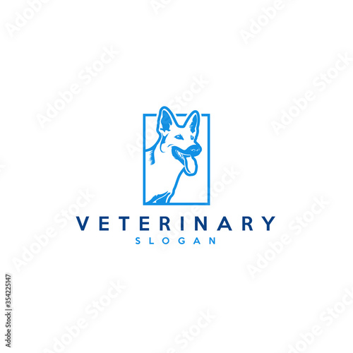 German Shepherd dog vector logo
