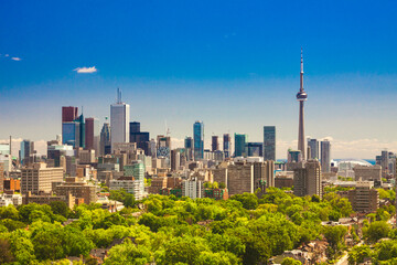 Crédence de cuisine Toronto Panorama ensoleillé de Toronto en été  © tracker