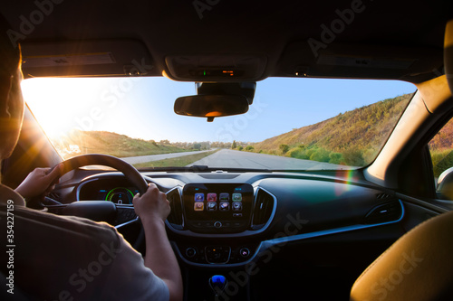 driving a car