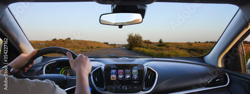 driving a car