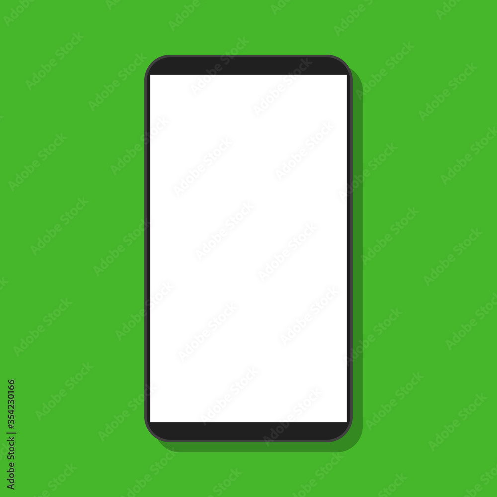 blank black smartphone or mobile personal gadget, flat vector illustration blank black smartphone or mobile personal gadget, flat vector illustration