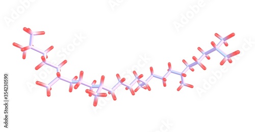 Squalane molecular structure isolated on white