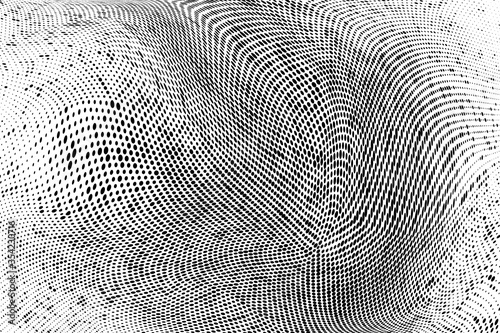 Abstract grungr monochrome halftone pattern. Vector illustration 