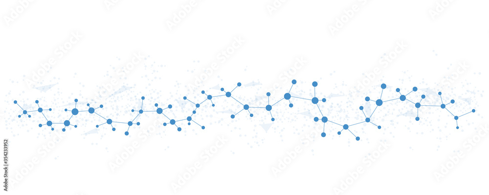 Structure molecule and communication. Dna, atom, neurons. Scientific concept for your design. Connected lines with dots. Medical, technology, chemistry, science background. Vector illustration. Structure molecule and communication. Dna, atom, neurons. Scientific concept for your design. Connected lines with dots. Medical, technology, chemistry, science background. Vector illustration.