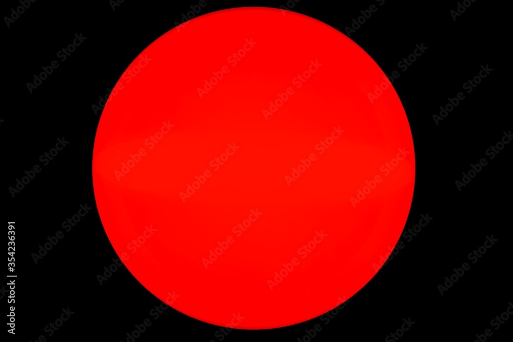 Red sphere with shadow, solar theme