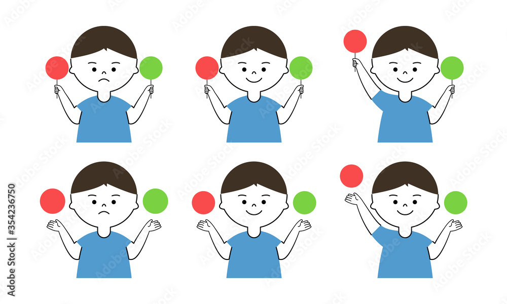 男の子　二択　セット