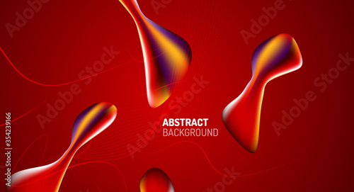 Fluid gradients  abstract liquid bubble shapes background