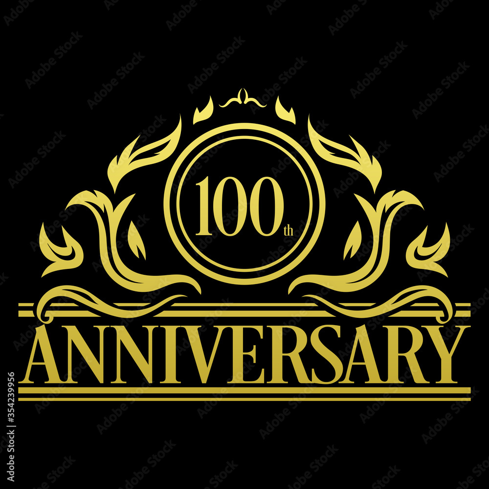 Luxury 100th anniversary Logo illustration vector Luxury 100th anniversary Logo illustration vector