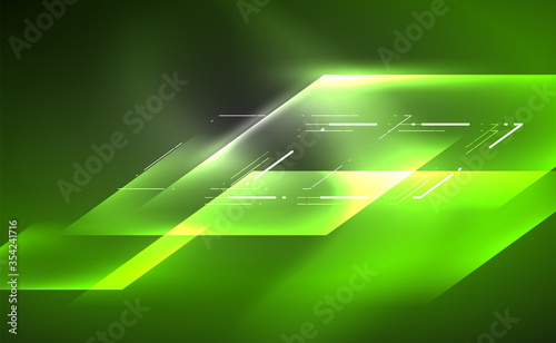 Dynamic neon shiny abstract background. Trendy abstract layout template for business or technology presentation, internet poster or web brochure cover, wallpaper
