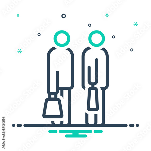 Mix icon for going to shopping