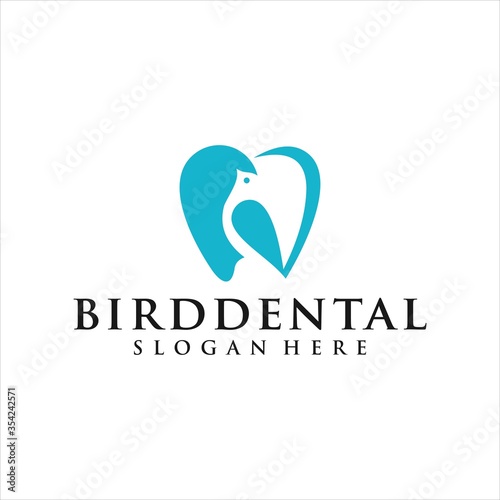 Bird Dental Vector Logo Modern abstract graphic design