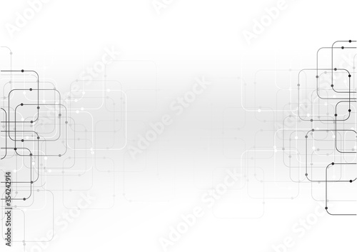 vector white background abstract technology communication data Science