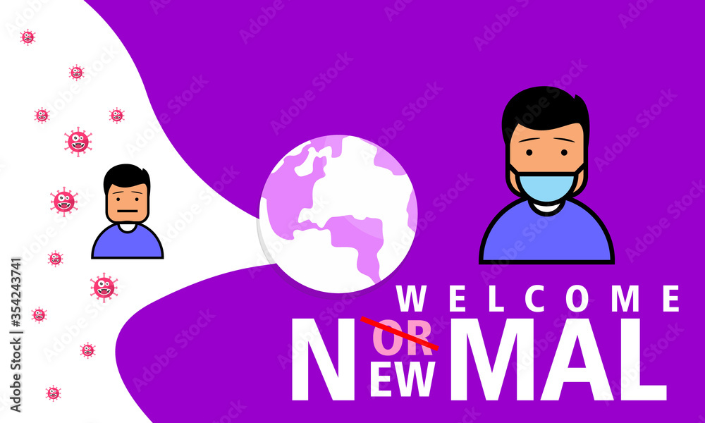 new normal activities and which will become new Normal after the concept of COVID-19 becomes a human lifestyle, Typography style, human style. Modern Style. new normal activities and which will become new Normal after the concept of COVID-19 becomes a human lifestyle, Typography style, human style. Modern Style.