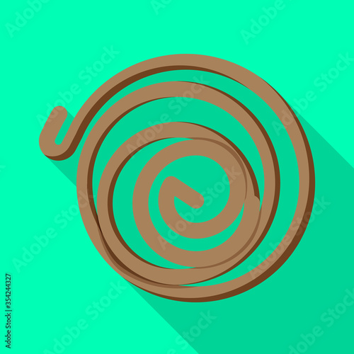 Vector design of coil and detail logo. Graphic of coil and metal stock symbol for web.