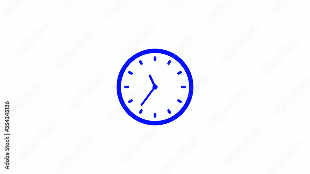 Amazing counting down blue clock icon on white background,clock animation Amazing counting down blue clock icon on white background,clock animation