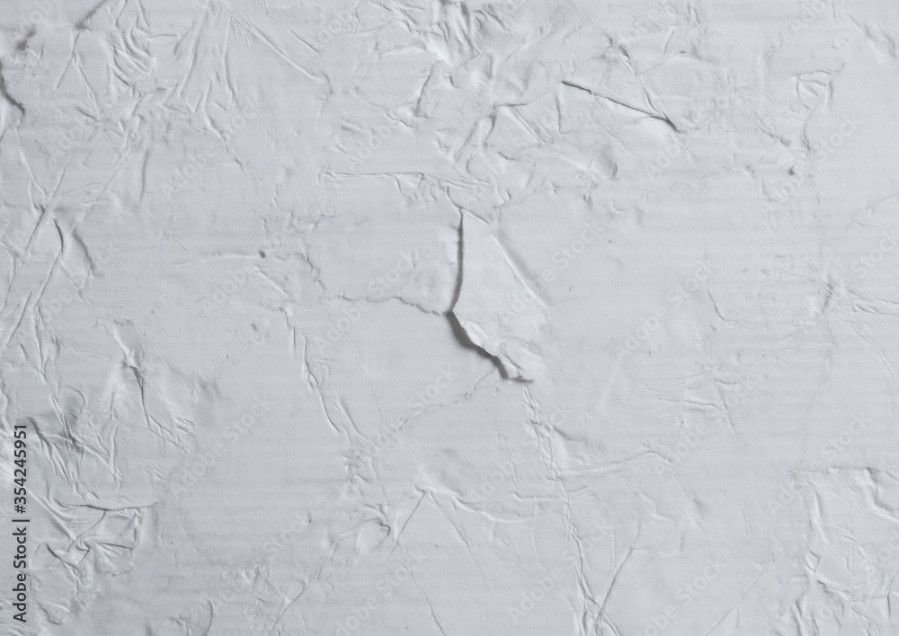 Old eco paper kraft,White crumpled paper pattern and texture for background.
