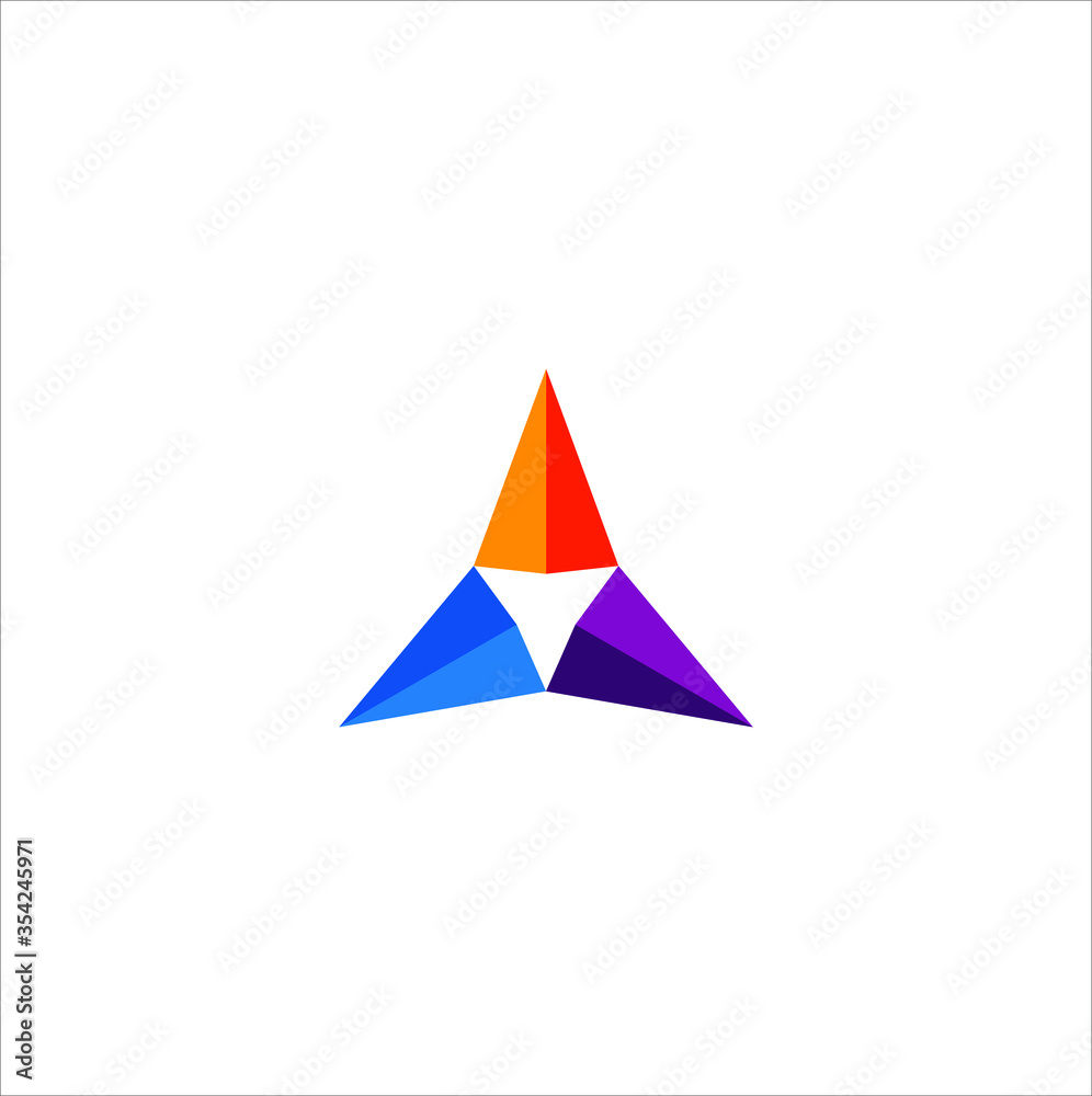 Abstract triangle creative for business logo vector template Abstract triangle creative for business logo vector template