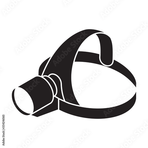 Flashlight vector icon.Black vector icon isolated on white background flashlight.