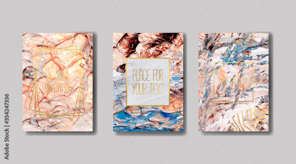 Obraz premium invitation to the wedding, a great celebration of lovers, the bride and groom.background texture luxury liquid marble and gold. for business cards, flyers, flyer, banner, website, paper printing.