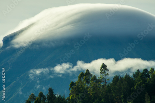 clouds over mountains