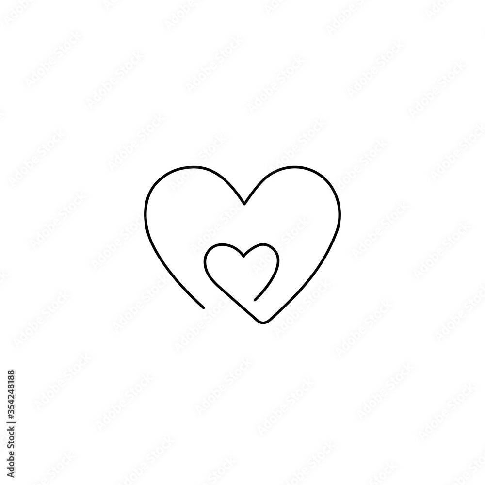 Line illustration of heart and heartbeat. Simple drawing vector illustration. Line illustration of heart and heartbeat. Simple drawing vector illustration.
