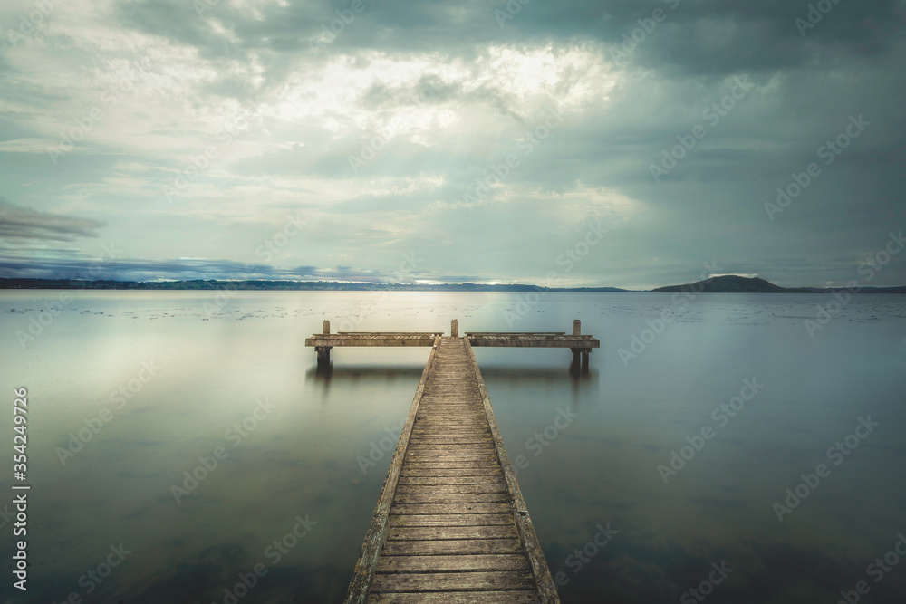 Fototapeta premium New Zealand - Rotorua - Jetty - Lake