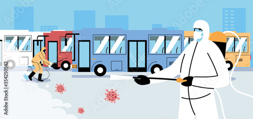 service bus desinfection by covid 19
