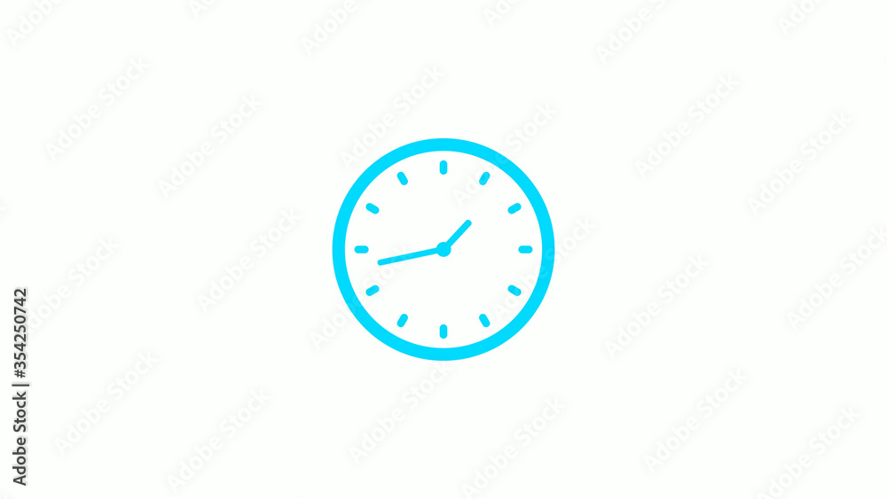 Cyan clock icon on white background,New clock icon Cyan clock icon on white background,New clock icon