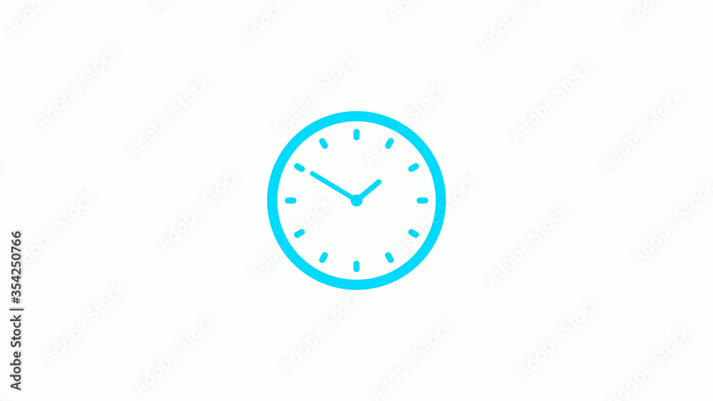 Cyan clock icon on white background,New clock icon Cyan clock icon on white background,New clock icon