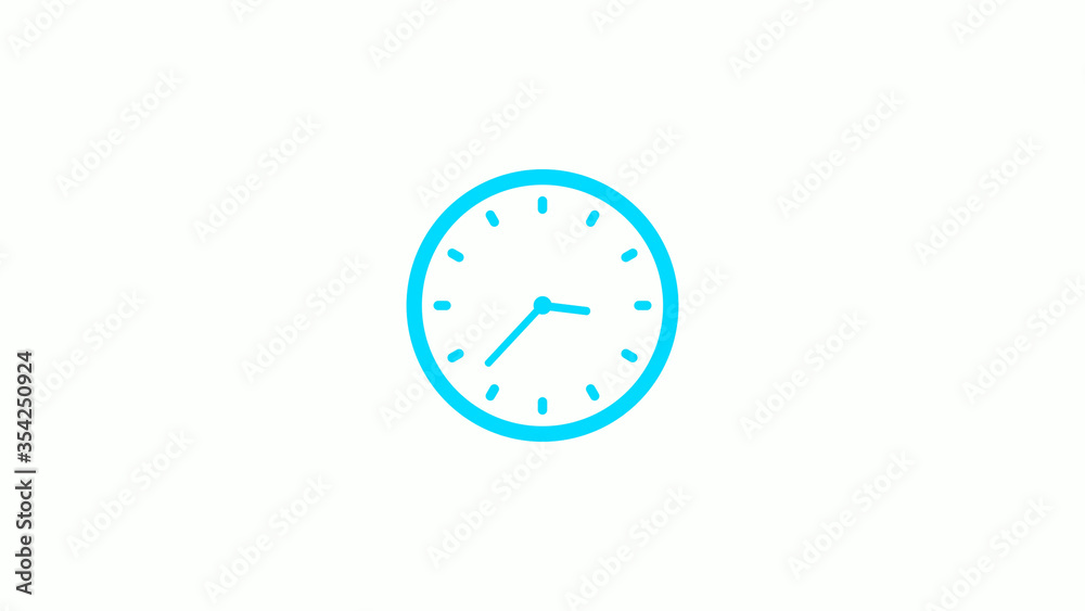 Cyan clock icon on white background,New clock icon Cyan clock icon on white background,New clock icon