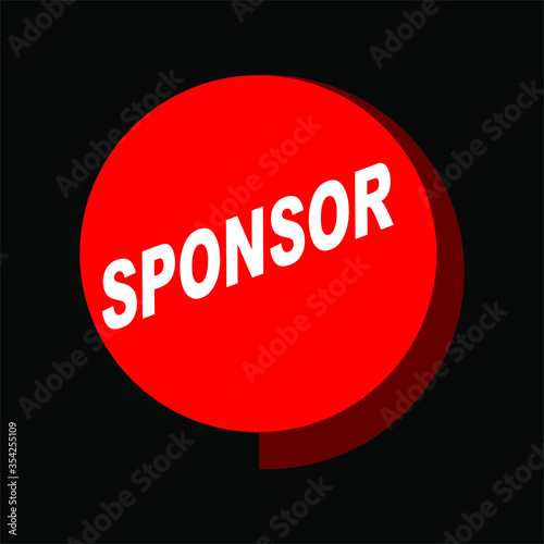 red vector banner sponsor