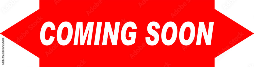 Red Vector Banner coming soon Red Vector Banner coming soon