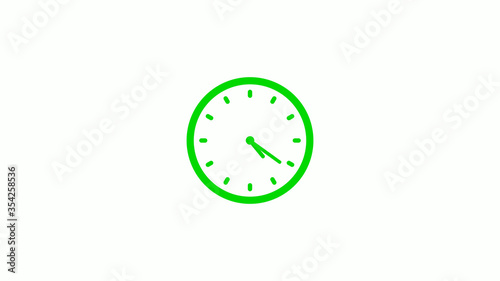 New green color counting down clock icon,green color clock animation,clock image