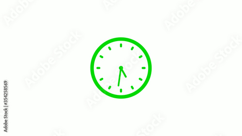 New green color counting down clock icon,green color clock animation,clock image