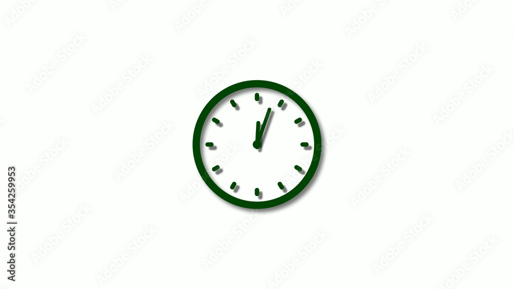 3d green 3d clock isolated on white background,New clock icon