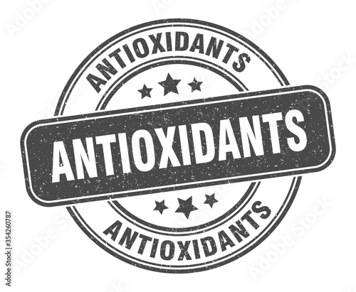 antioxidants stamp. antioxidants label. round grunge sign